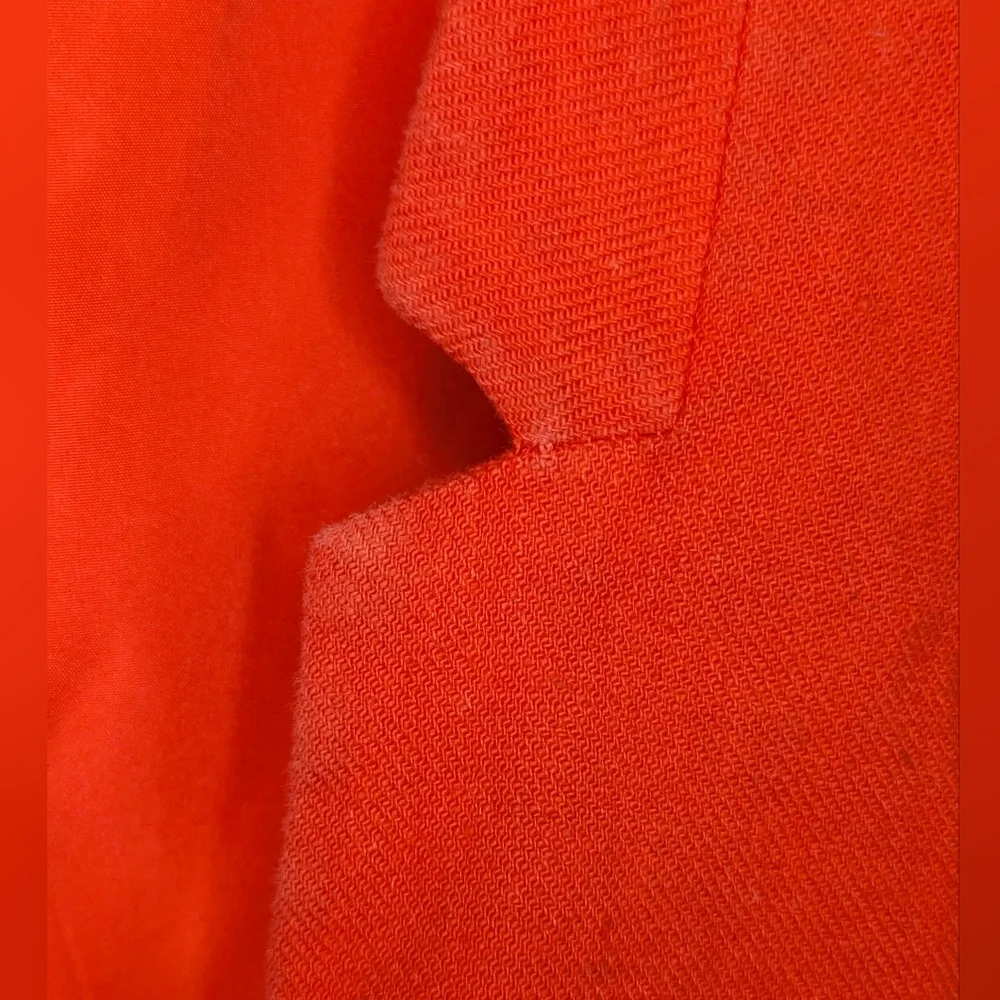Banana Republic Blazer Size 12 Coral Linen Blend Tailored One Button Workwear